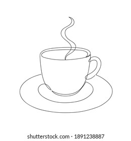 Abstract image of a hot tea on white.