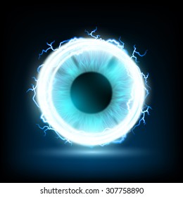 Abstract image of a human eye. Stock vector image.