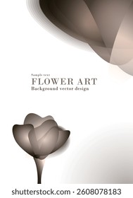 Abstract image illustration of bronze and brown flowers | Background material art series