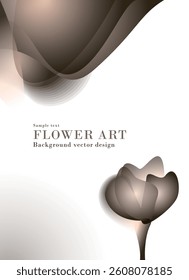 Abstract image illustration of bronze and brown flowers | Background material art series