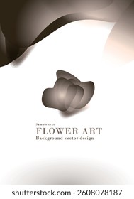 Abstract image illustration of bronze and brown flowers | Background material art series