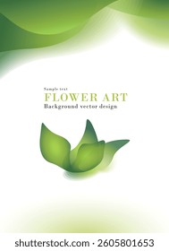 Abstract image illustration of green flowers | Background material art series