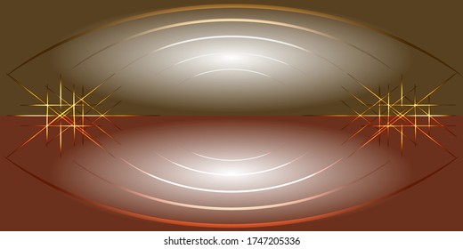Abstract image including luminous objects, glare, rays, reflections