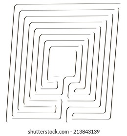 Abstract image of the labyrinth. Vector illustration.