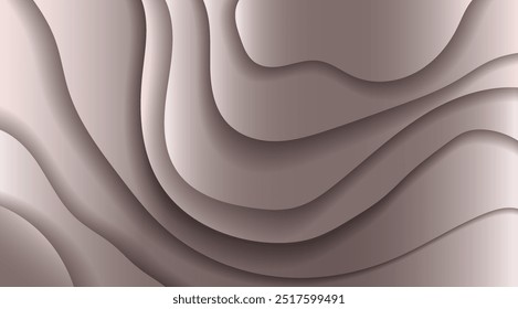 Abstract image with layered curves in various shades of brown. Smooth gradients and overlapping shapes create a sense of depth. Modern and elegant design. Concept for backgrounds and business