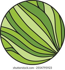 Abstract image leaves in the circle