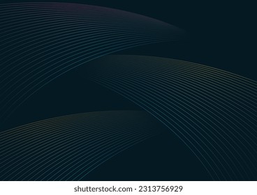 Abstract image of light and wind drawn with lines