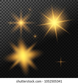 Abstract image of lighting flare. Set