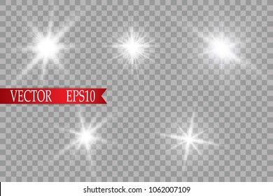 Abstract image of lighting flare. Set