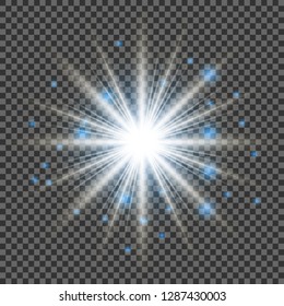 Abstract image of lighting flare. Set