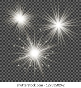 Abstract image of lighting flare. Set
