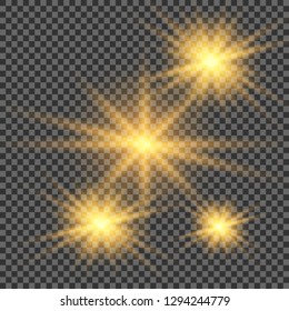 Abstract image of lighting flare. Set