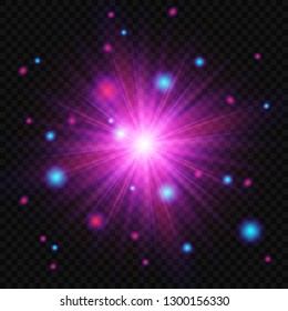 Abstract image of lighting flare. Set