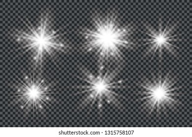 Abstract image of lighting flare. Set
