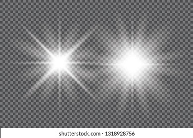 Abstract image of lighting flare. Set