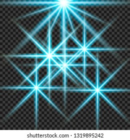 Abstract image of lighting flare. Set