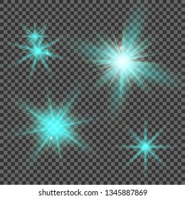 Abstract image of lighting flare. Set