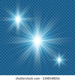 Abstract image of lighting flare. Set 