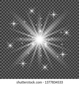 Abstract image of lighting flare. Set
