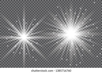Abstract image of lighting flare. Set