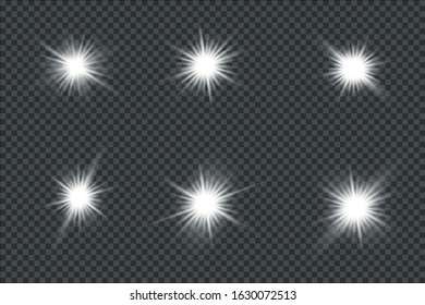Abstract image of lighting flare. Set
