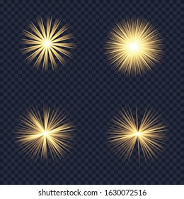 Abstract image of lighting flare. Set