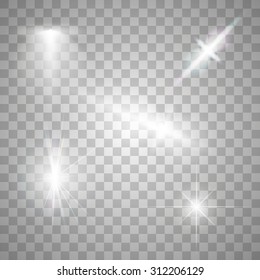 Abstract image of lighting flare. Set