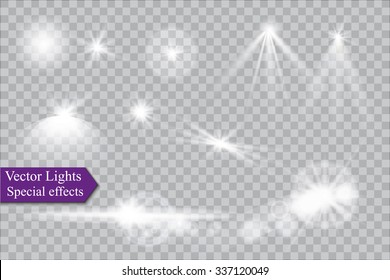 Abstract image of lighting flare. Set