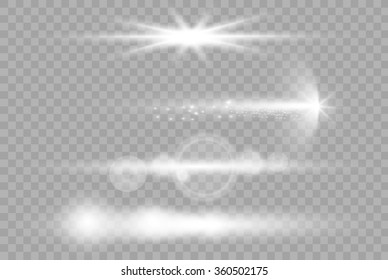 Abstract image of lighting flare. Set