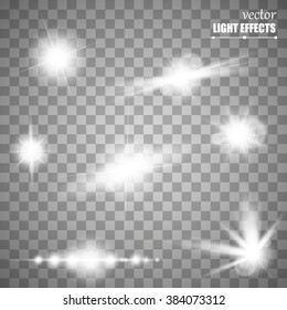 Abstract image of lighting flare. Set