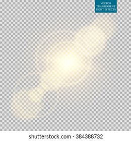 Abstract image of lighting flare set. Stock vector