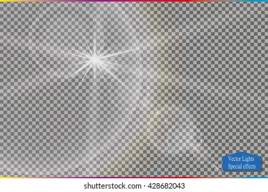 Abstract image of lighting flare. Set