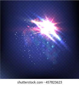 Abstract image of lighting flare. Set