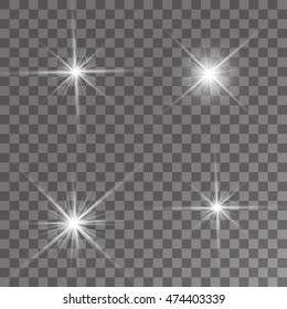 Abstract image of lighting flare. Set