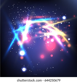 Abstract image of lighting flare. Set