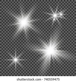 Abstract image of lighting flare. Set