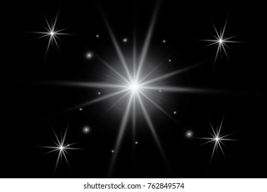 Abstract image of lighting flare. Set