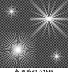 Abstract image of lighting flare. Set