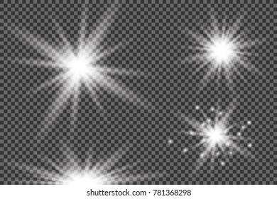 Abstract image of lighting flare. Set