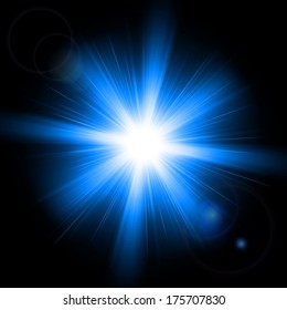 Abstract image of lighting flare. Vector illustration