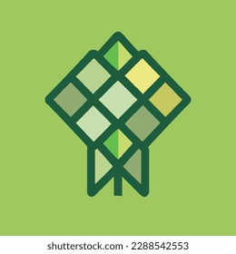 abstract image of logo of indonesian food ketupat