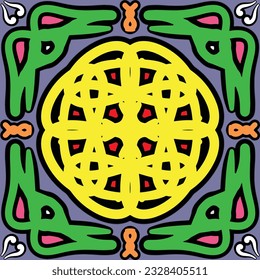 abstract image of many colors textured symmetry