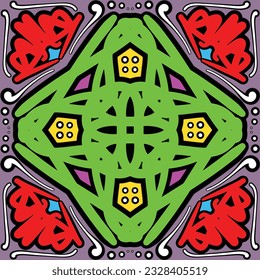 abstract image of many colors textured symmetry
