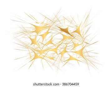 Abstract image modeling of scattering pieces of gold