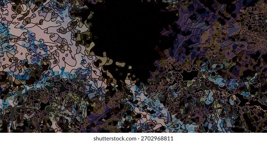 Abstract image multicolored illustration painted canvas as multicolor floral background with pencil strokes of yellow, green, brown flowers