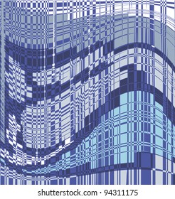 Abstract image of a multi-storey glazed building in the city
