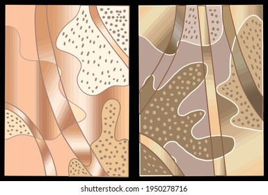 abstract image of nature, abstraction in warm colors, brown image