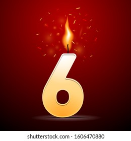 Abstract image of a number 1 isolated on dark red background