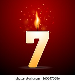 Abstract image of a number 1 isolated on dark red background