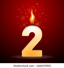 Abstract image of a number 1 isolated on dark red background